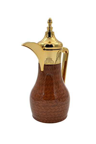 B&D Vaccum Flask 1L Silver & Gold Color