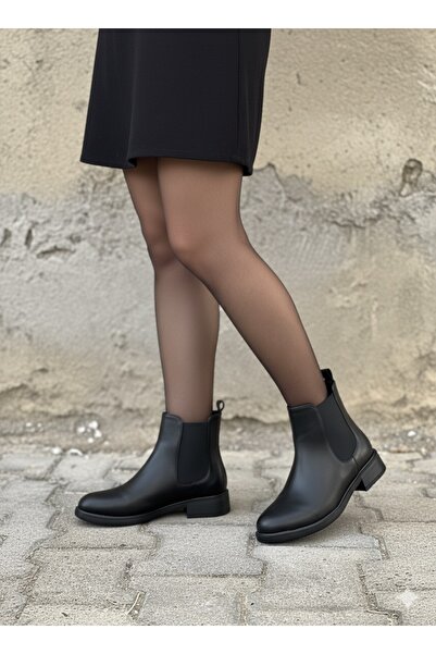 GÜLERSHOES Garantili Su Geçirmez Kaymaz Taban Kadın Kısa Topuklu Şık Tarz Chelsea Bot 36-37-38-39-40 Numara