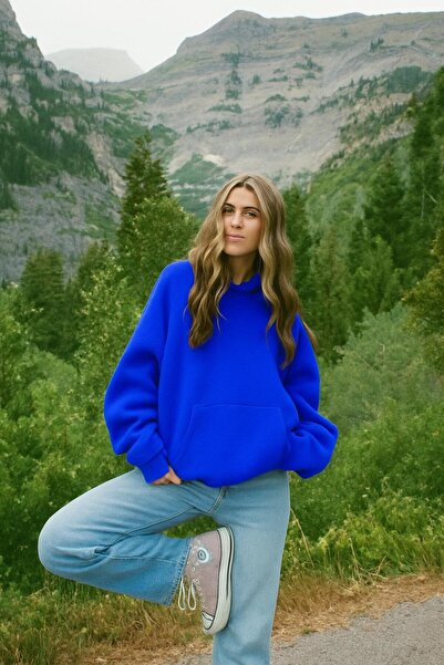 BENROMA Hanorac unisex oversize cu glugă