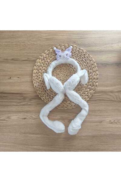 Renata's Girl Child Playing with Colorful Kuromi Character Plush Earmuffs with Moving Ears and Sound