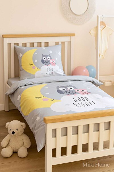 Mira Home Newborn Girl / Boy Unisex Baby Duvet Cover Set 100% Cotton Good Nig...