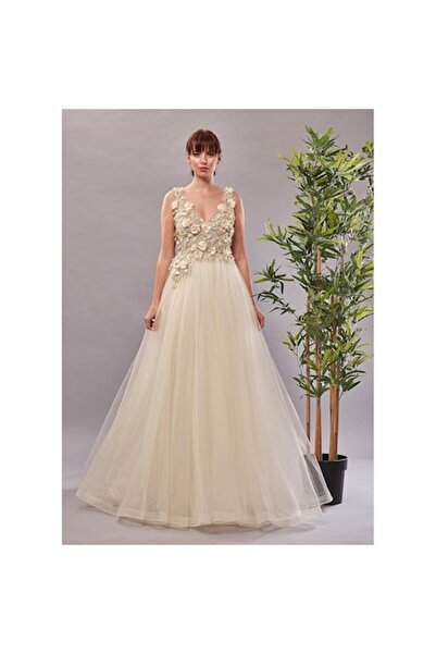 irina Flora Wedding Dress, Ross, Tulle, Nude, 38 EU