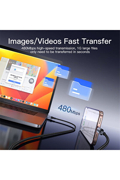 Yesido USB data cable, Type-C, 18W, 3A CA129C, 1.2m