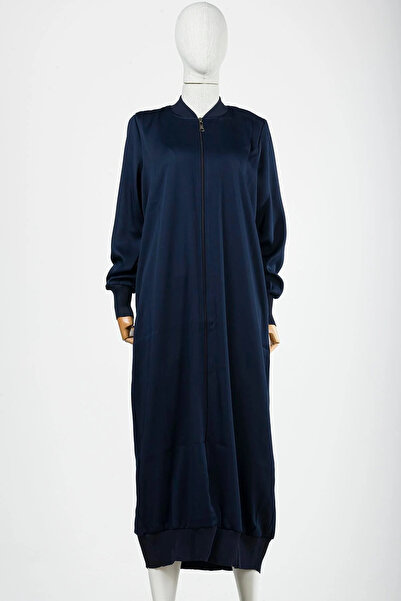 Invee Zippered Knitwear Detailed Cap Dark Blue 6430