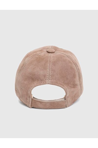 İLVİ Valguri Genuine Suede Leather Beige Unisex Hat