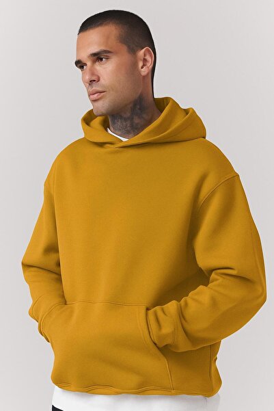 BENROMA Plain Unisex Oversize Hooded Sweatshirt