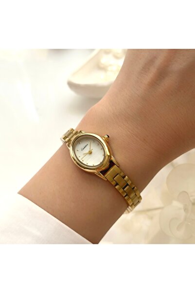 Forsining -Ceshdun-(Gold Color) Minimal Oval Case Women Wrist Watch