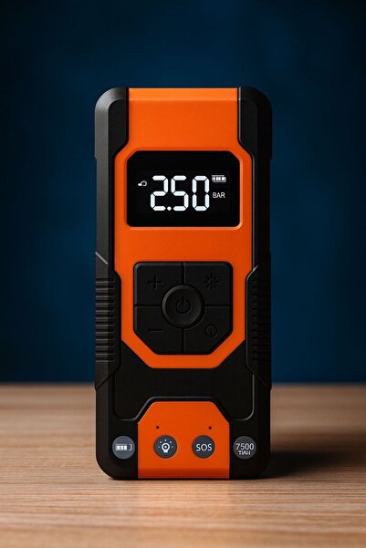 chimon Dijital Göstergeli Led Işıklı Taşınabilir 7500mah Araç Lastik Şişirme ...