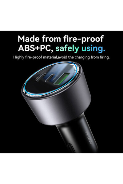 Yesido Y59 200W Car Lighter Charger, 2x Type-C + USB-A, Pop-up