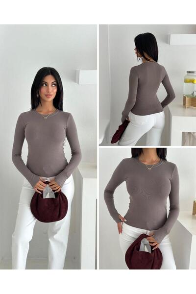 Elaxi Women's Crew Neck Long Sleeve Fingerless Gloves Buzy Bady