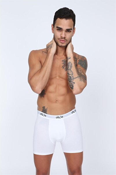 OBJE Erkek Beyaz Penye Modal Boxer