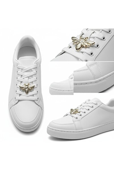 KumaşEvi Metal Bee Shoelace Charm - 2.5 cm (1 Piece)