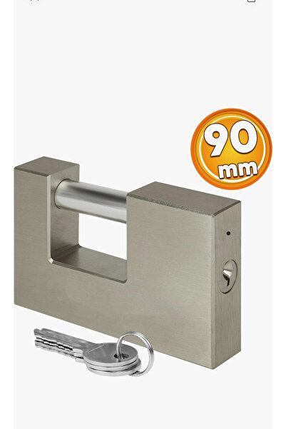 TERAPOL Tera İşyeri Kepenk Kapısı Yassı Kayar Milli Saten Asma Kilit 90 mm 3 ...