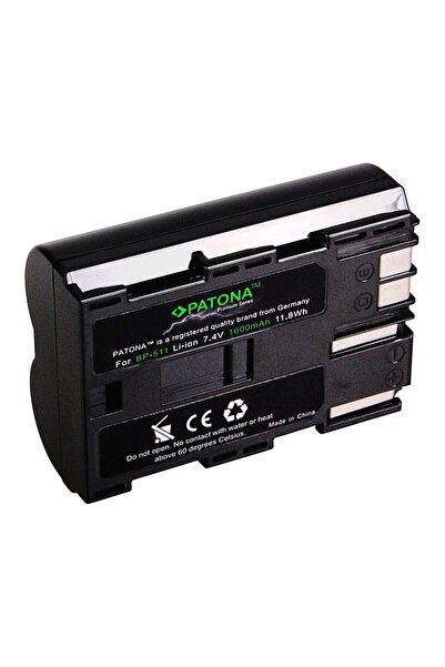 Patona Baterie premium BP-511 BP-512 1600mAh compatibilă cu Canon 5D 50D 40D ...