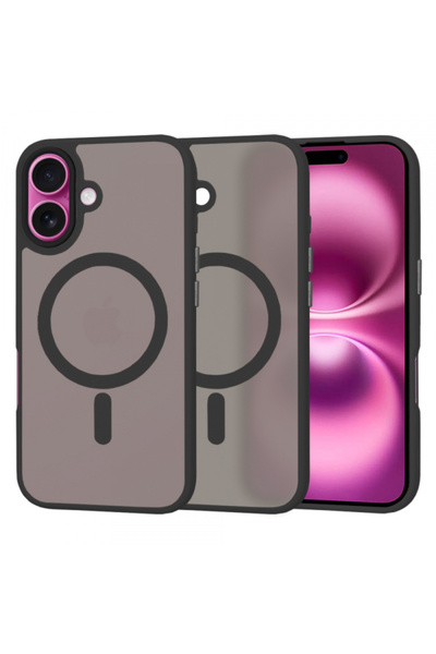 Apple Husa MagSafe pentru iPhone 16 Plus, Techsuit, HaloFrost, Neagra