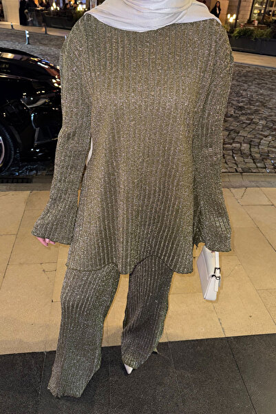 LOCCO Жіночий блискучий двокомпонентний комплект зеленого кольору