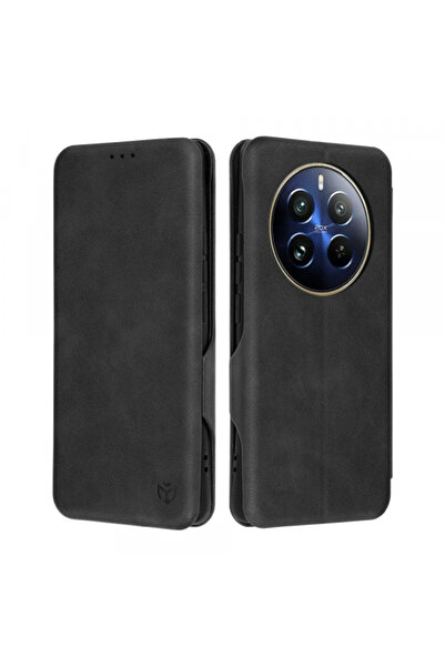 realme Husa pentru 12 Pro / 12 Pro+, Techsuit, Safe Wallet Plus, Neagra