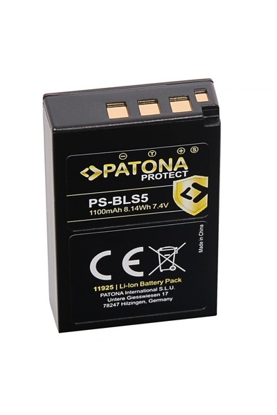 Patona Protecție baterie BLS-1 BLS-5 BLS-50 1100mAh înlocuiește OLYMPUS -11925