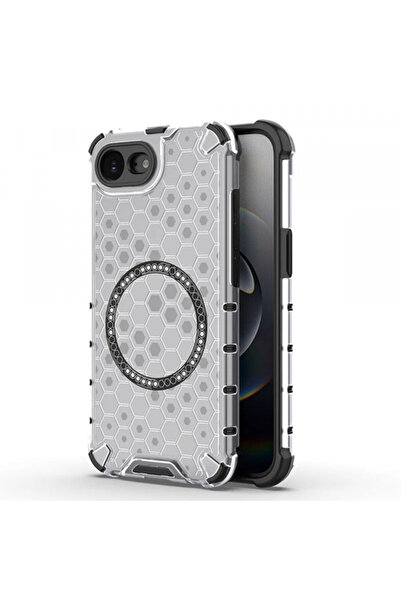 Apple Husa MagSafe pentru iPhone 16e, Techsuit, HoneyComb Shield, Alba