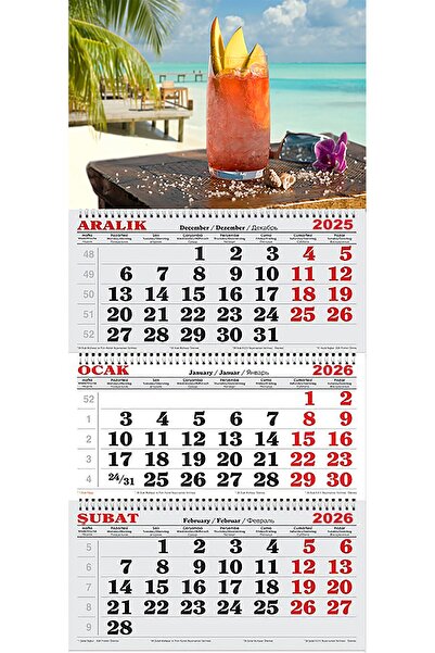 GENC DIJITAL BASKI 2026 Yılı Gemici Takvimi ---SAHİLDE KOKTEYL