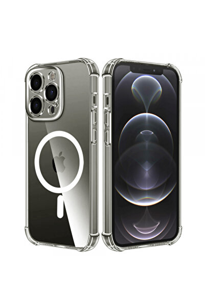 Apple Husa MagSafe pentru iPhone 12 Pro, Techsuit, Shockproof, Transparenta