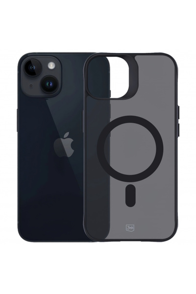 Apple Husa MagSafe pentru iPhone 14 / 13, 3MK, Smoke MagCase, Neagra