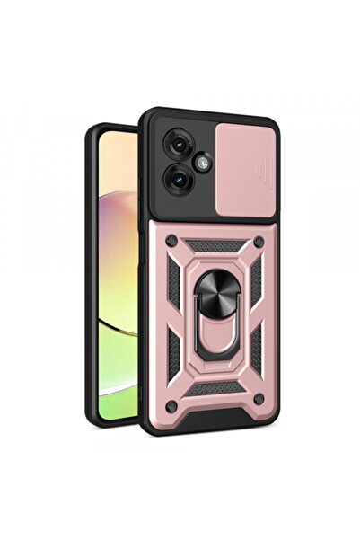 Motorola Θήκη Moto G55, Τεχνική στολή, CamShield, Ροζ