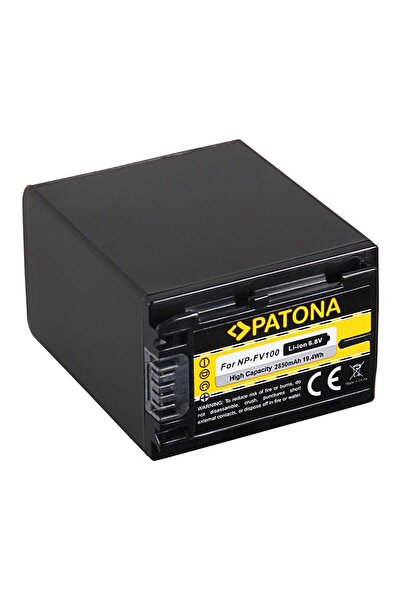 Patona Battery NP-FV100 2850mAh replaces Sony HDR-CX FDR-AX DCR-SR DCR-SX-1118