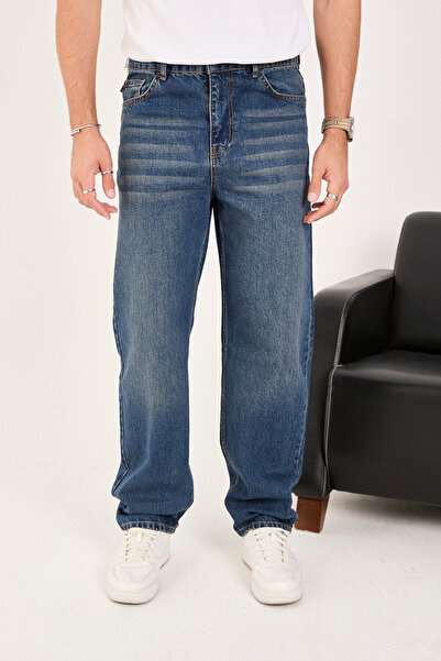 IMPOSING JNS Men's Baggy Fit Comfortable Fit Dark Blue Jeans Pants