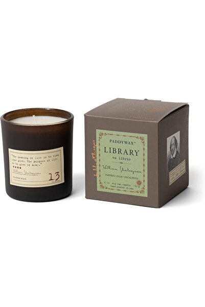 PADDYWAX شمعة الصويا المعطرة بالمكتبة - ويليام شكسبير، 6.5 أونصة (البردي، الن...