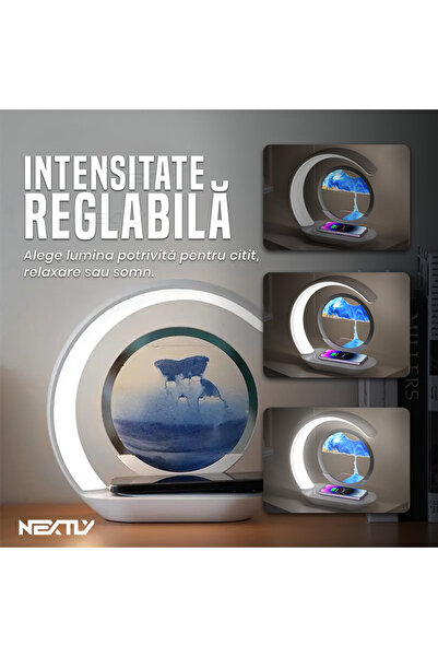 NEXTLY SandFlow Touch Control LED Lamp with Wireless Charging and Adjustable Lighting