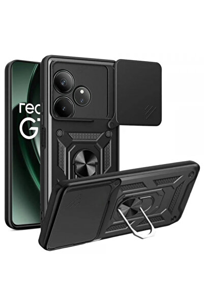 realme Case for GT 6T / GT 6, Techsuit, CamShield, Black