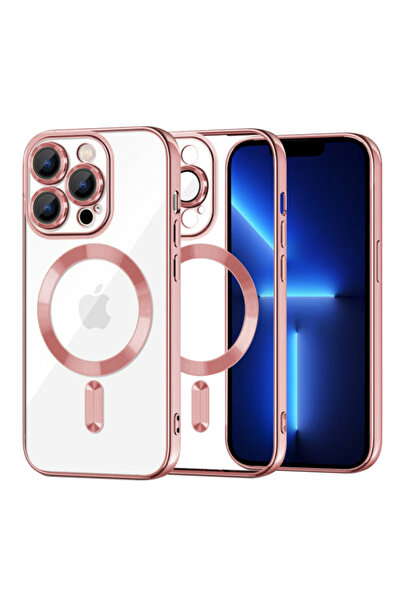 Apple MagSafe Case for iPhone 13 Pro Max, Techsuit, Luxury Crystal, Pink
