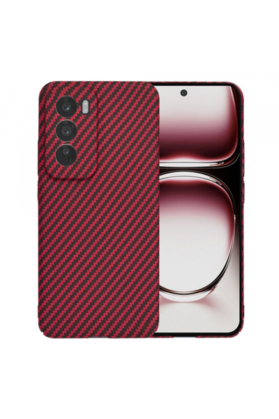 OPPO Case for Reno12 Pro, Techsuit, Carbonite FiberShell, Red