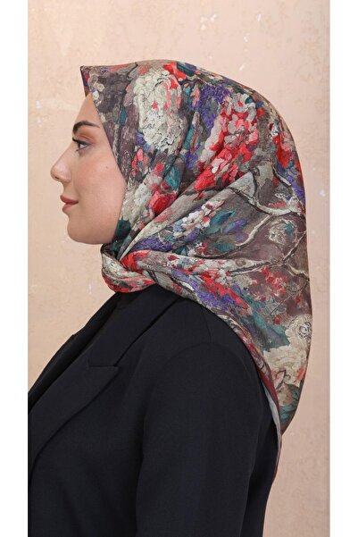 locella WOMEN'S SOFT COLORED FLOWER PATTERNED COTTON SCARF