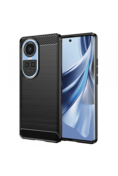 OPPO Husa pentru Reno10 / Reno10 Pro, Techsuit, Carbon, Neagra