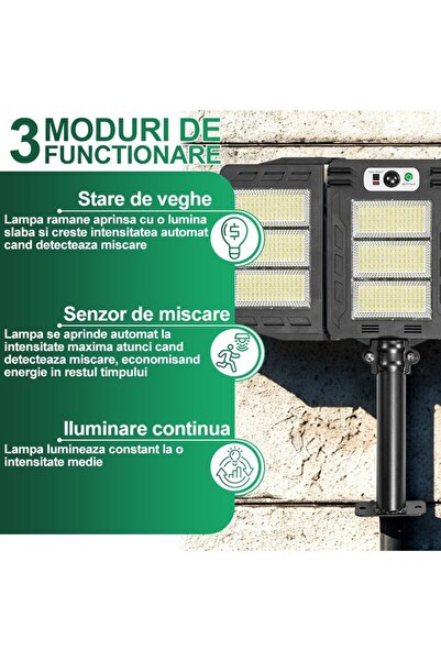 NEXTLY Solar Outdoor Light with Remote, Adjustable Arms, 675 SMD LEDs, Motion Sensors, Black