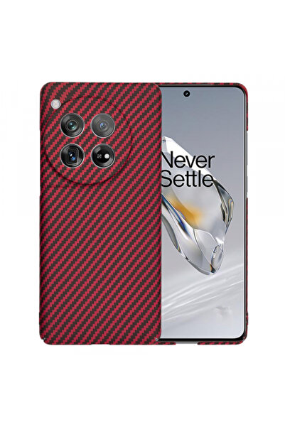 Oneplus Case for 12, Techsuit, Carbonite FiberShell, Red