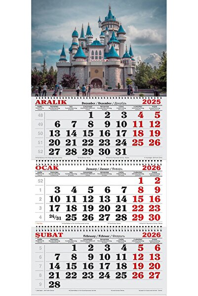 GENC DIJITAL BASKI 2026 Yılı Gemici Takvimi-Eskişehir Masal Şatosu
