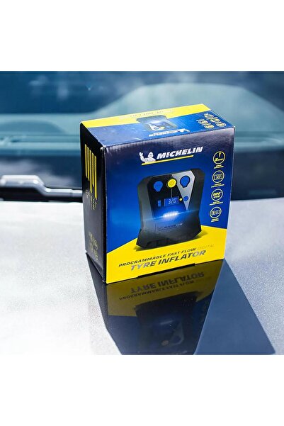 Michelin Dijital Çakmaklık Girişli Hava Kompresörü 12V Araç Lastik Şişirme Pompası 120 PSI