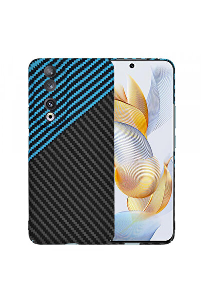 HONOR Husa pentru 90, Techsuit, Carbonite FiberShell, Neagra Bleu