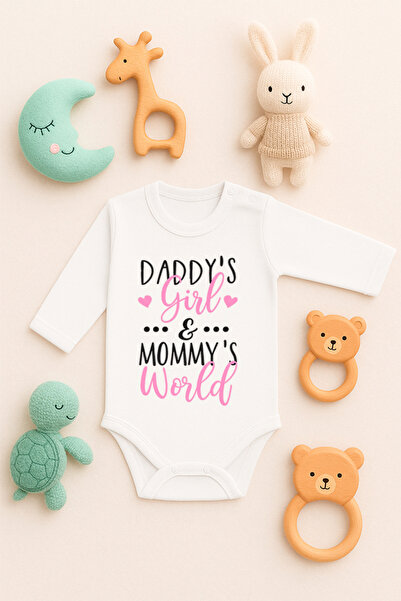 SVART WEAR Sürpriş Hamile Printed 100% Cotton Baby Bodysuit Badi Body with Sn...