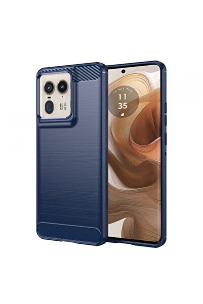 Stef's Cat Husă pentru Motorola Edge 50 Ultra, Carbon, Albastră