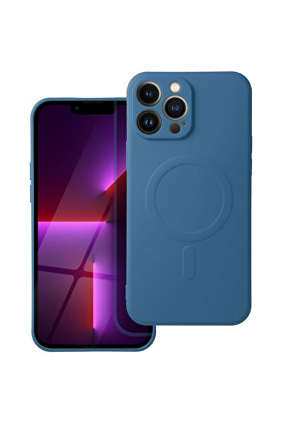 Apple Husa MagSafe pentru iPhone 13 Pro Max, OEM, Silicone Mag, Albastra