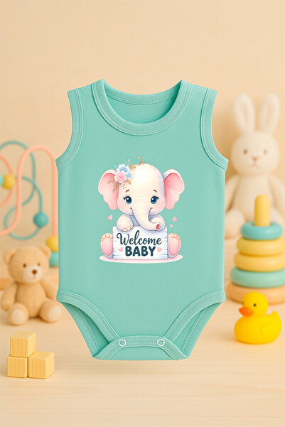 SVART WEAR بدلة أطفال من Sürprise Hamile مطبوع مصنوعة من القطن بنسبة 100% مع ...