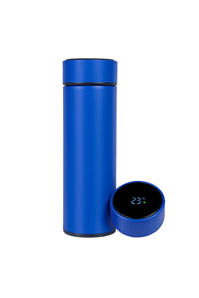 NEXTLY Digital Display Stainless Steel Thermos, 500ml, IPX7, Tea Filter, Blue