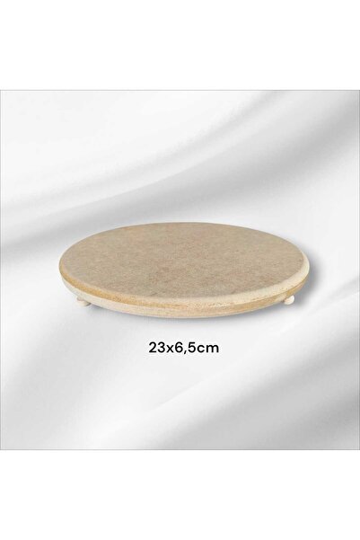 SEKAY AHŞAP Ahşap boyanabilir-ham mdf- üç ayaklı küçük boy yuvarlak sunumluk-...