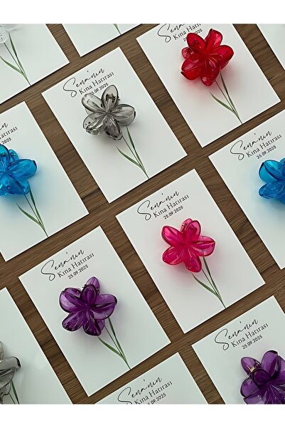 ByDeryaEvent Lotus Toka KARIŞIK RENK Kına Nişan Düğün Hediyelik 10 Adet Kişiy...