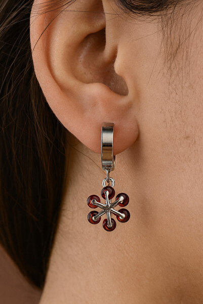 Jewerly أقراط نسائية من الفولاذ بتصميم فينوم بلوسم