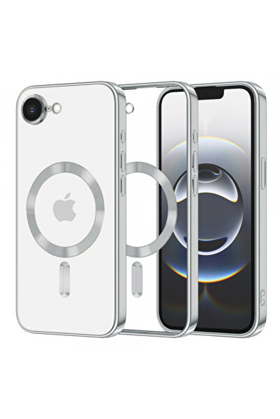 Apple MagSafe Case for iPhone 16e, Techsuit, Luxury Crystal, Silver